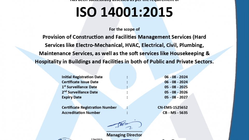 شهادة الايزو ISO 14001:2015