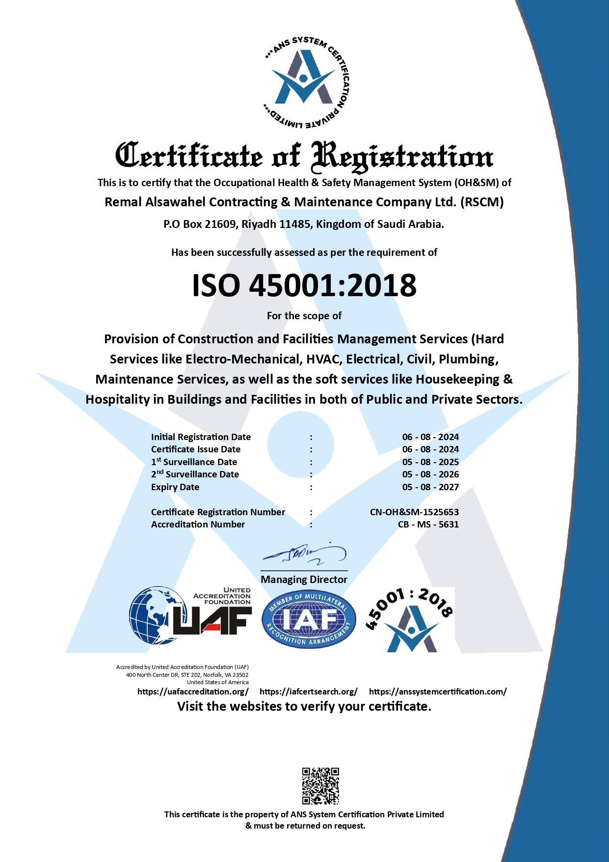 ISO CERTIFICATION