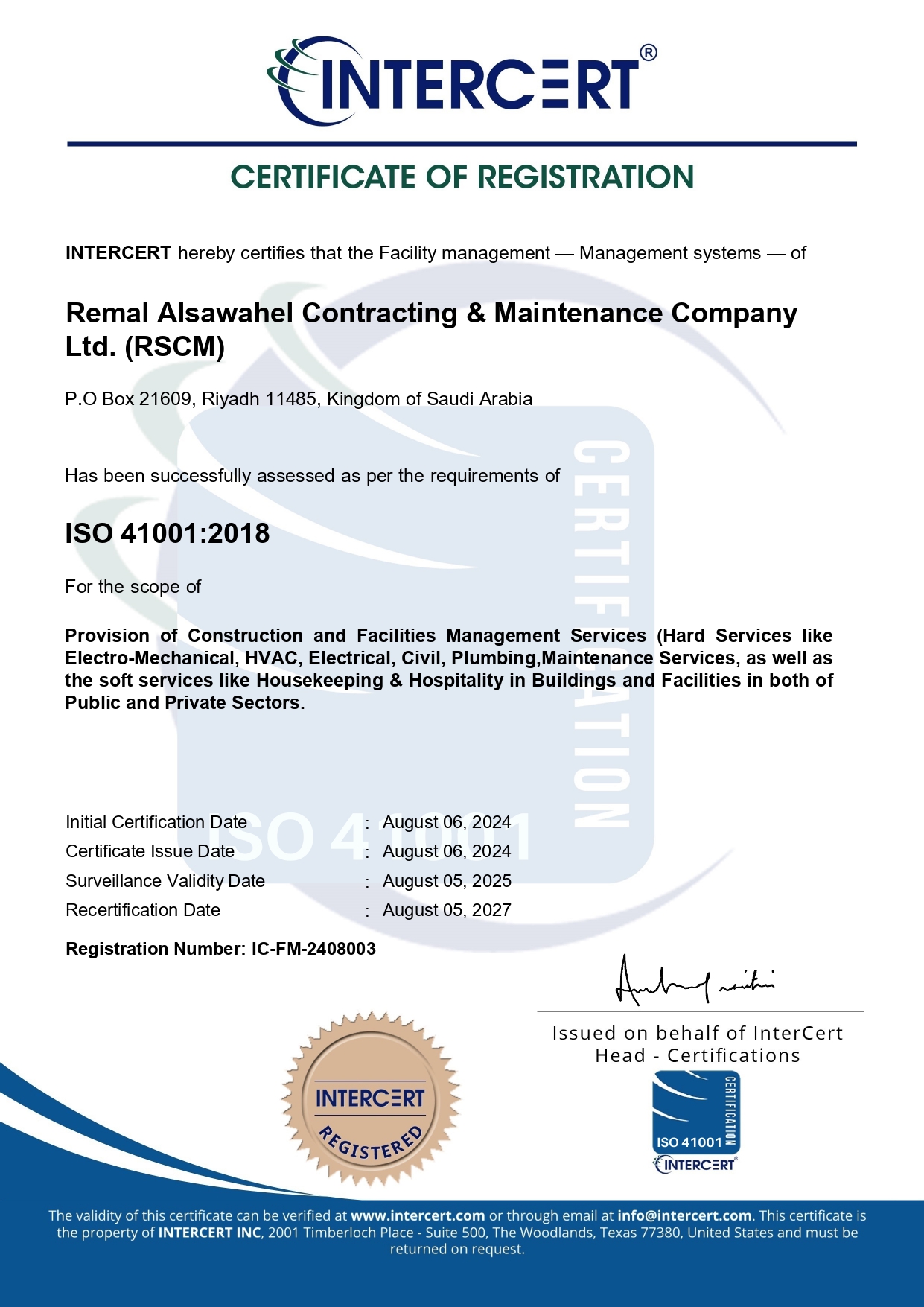 ISO CERTIFICATION